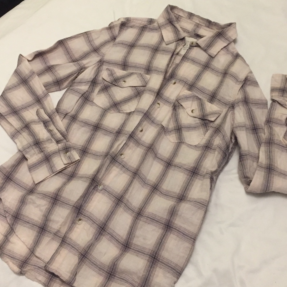 Flannel Button Down Top - image 2